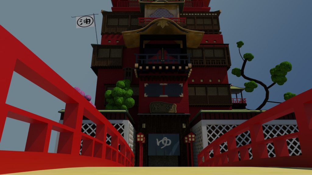 Spirited Away Bath House Render