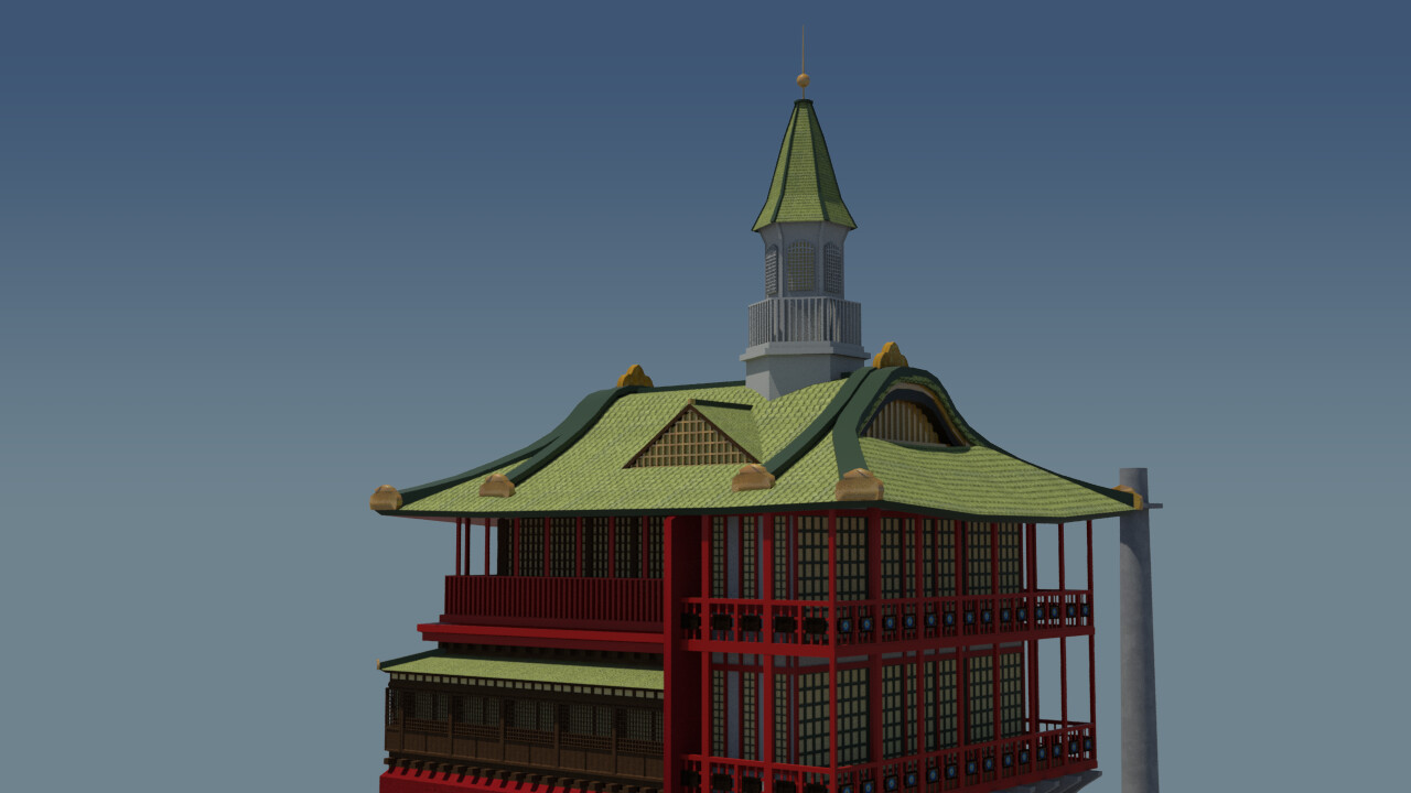Render Spirited Away Bath House
