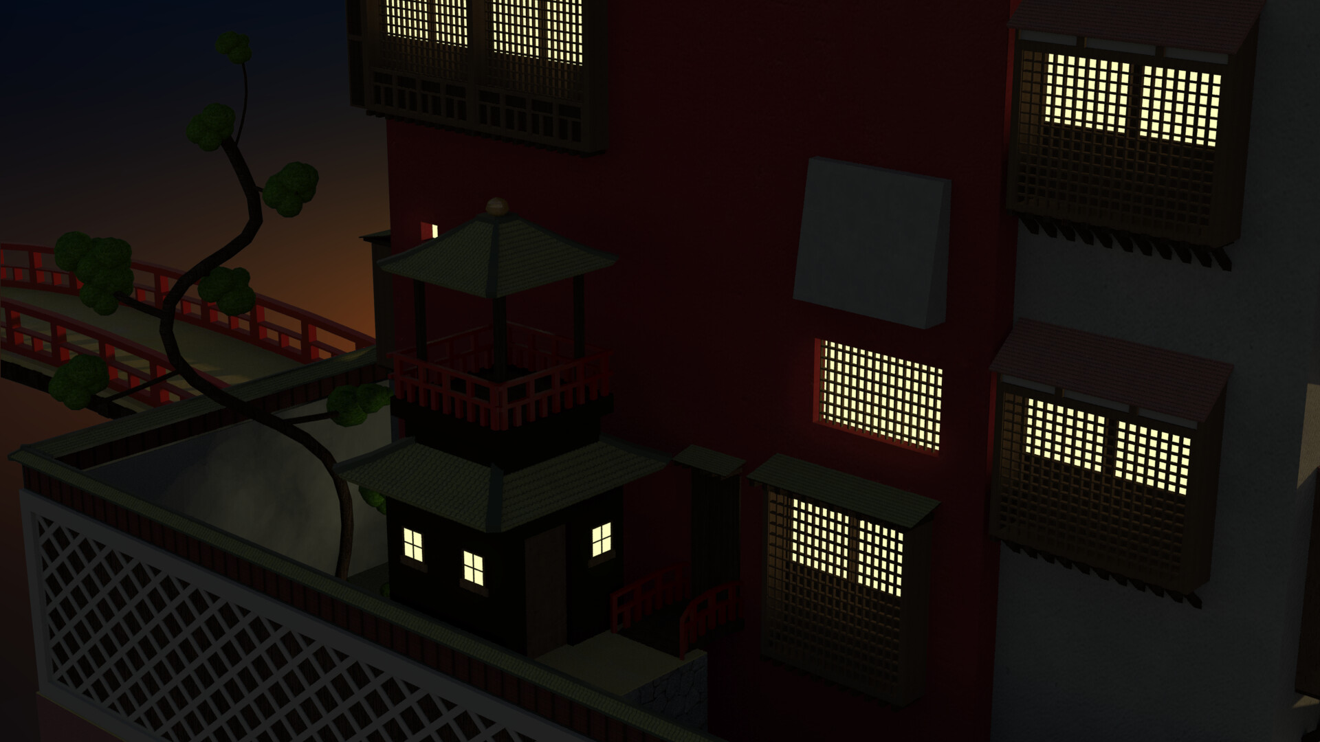 Render Spirited Away Bath House