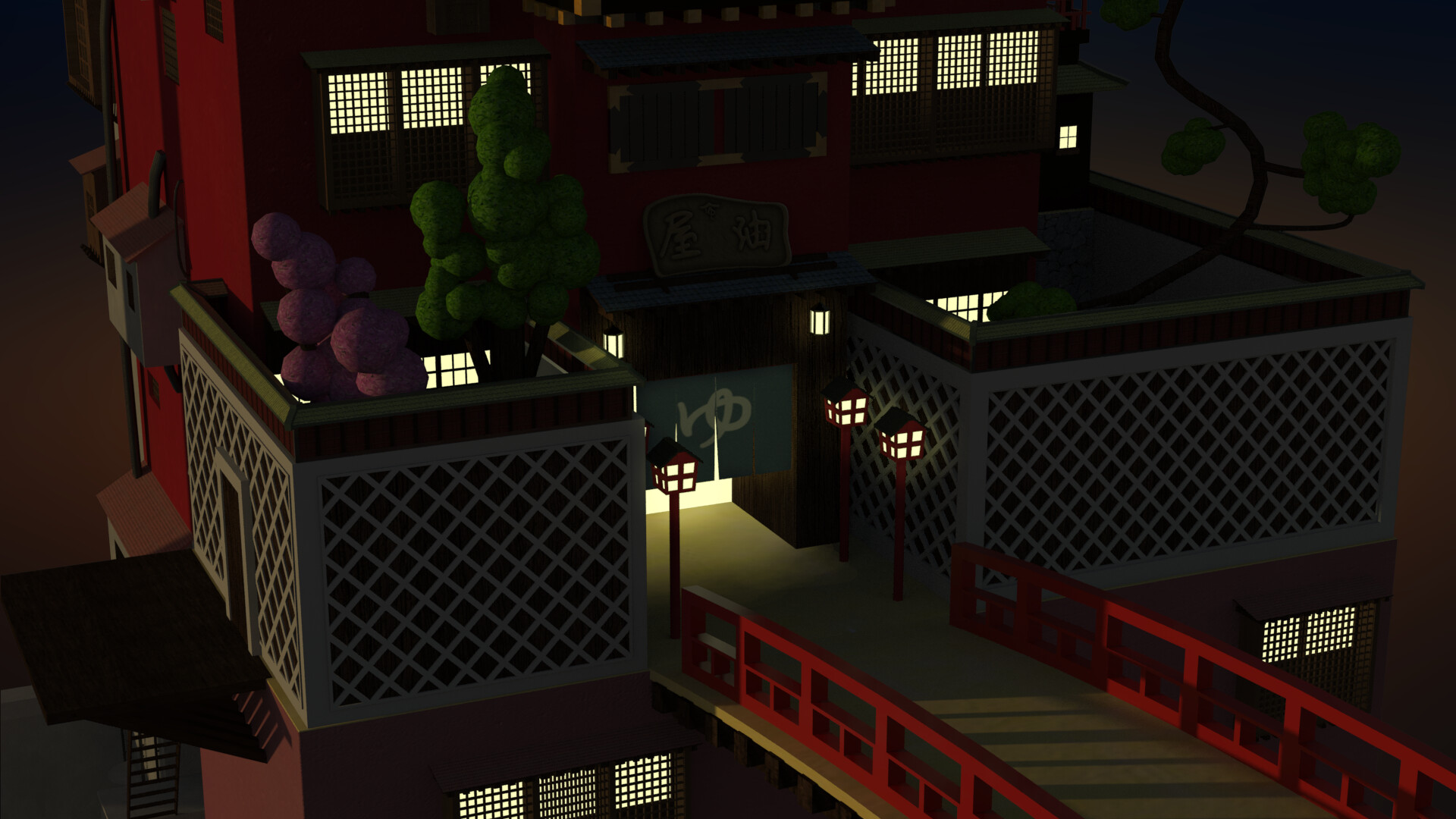 Render Spirited Away Bath House