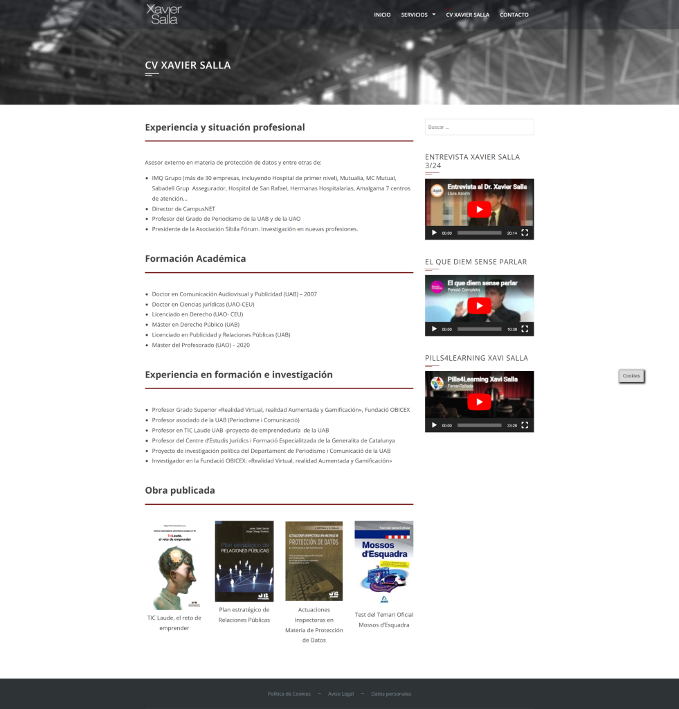CV Web Xavier Salla