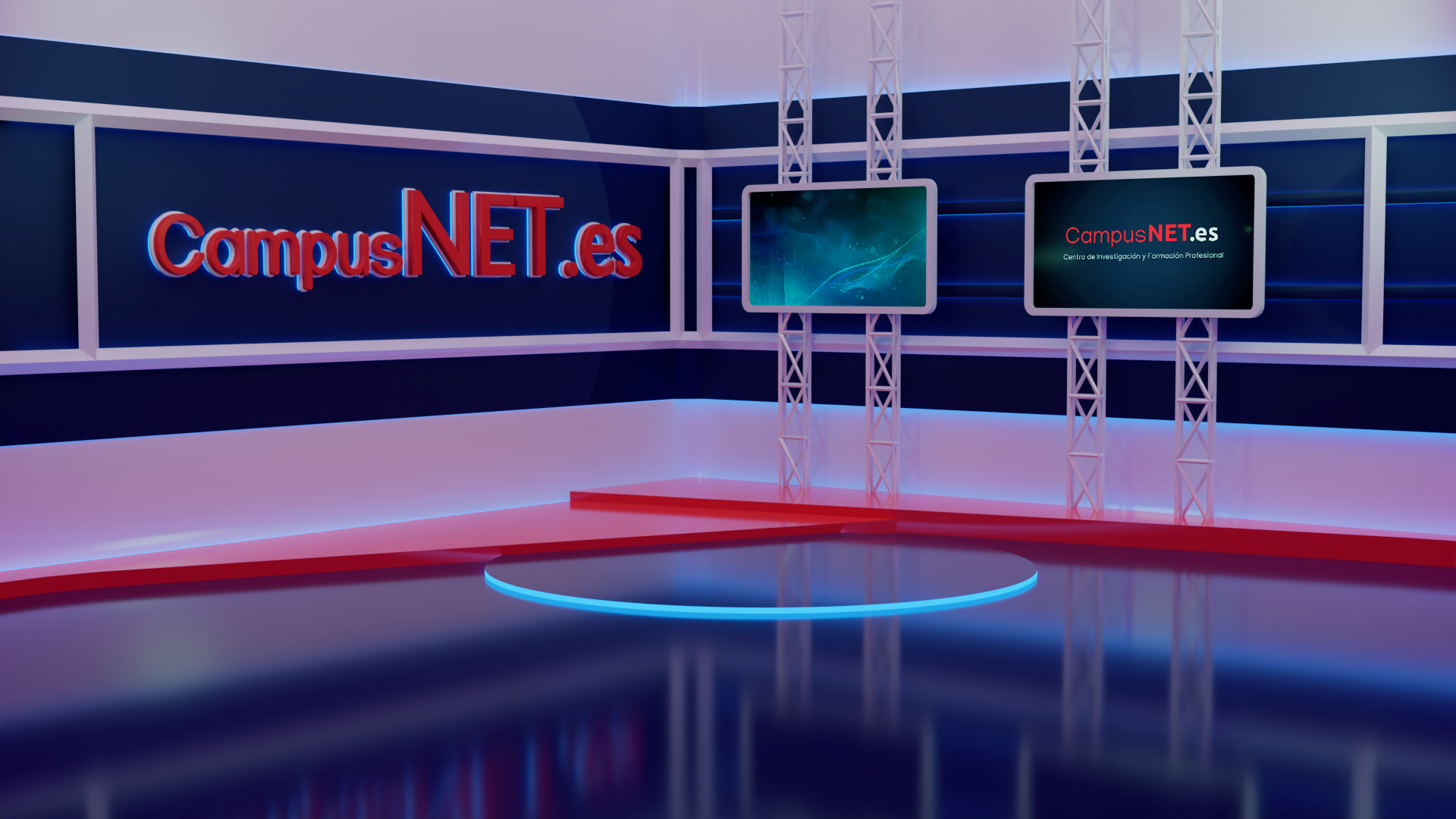 Render del plató virtual de CampusNET.es