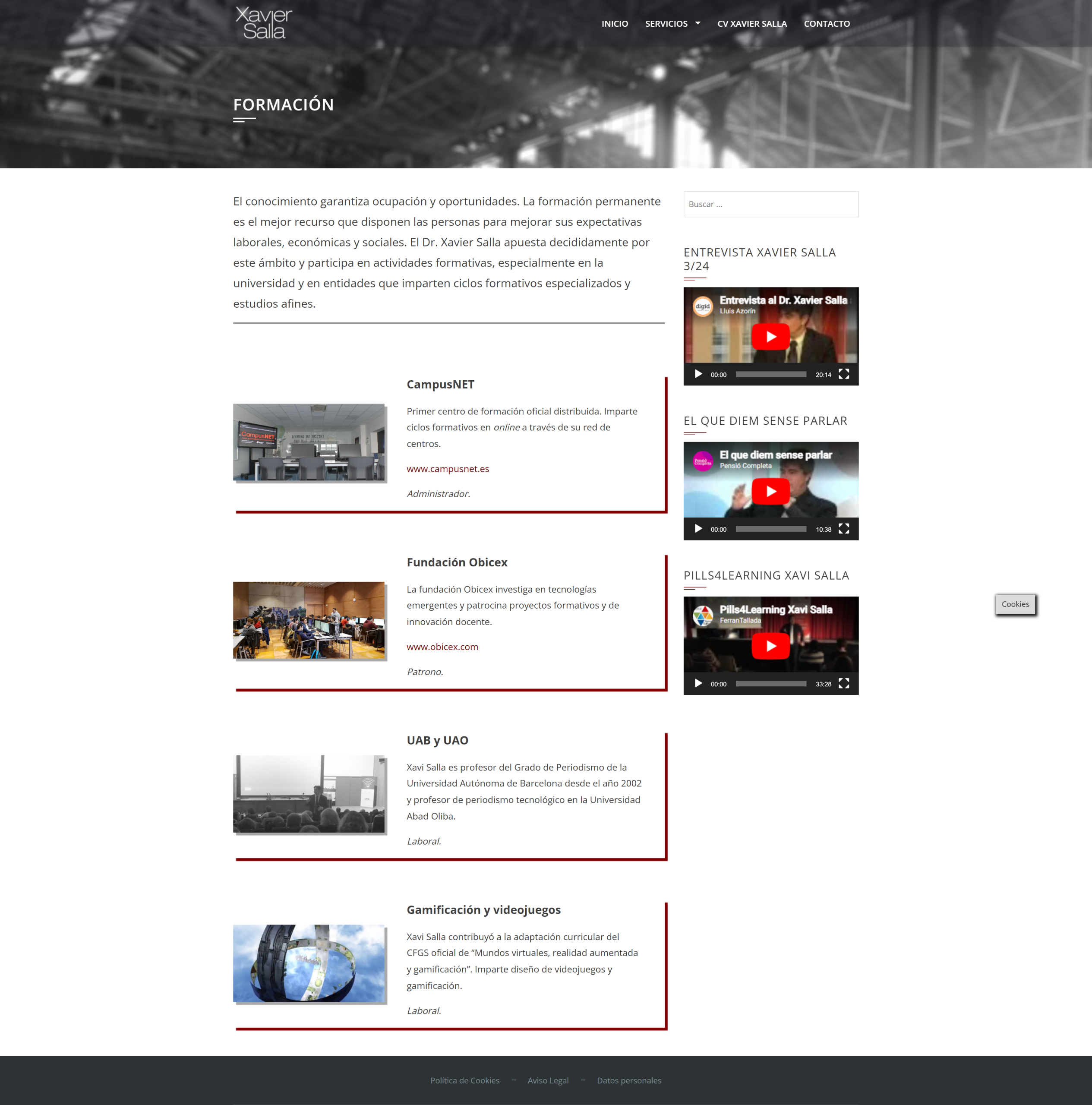 Formación Web Xavier Salla
