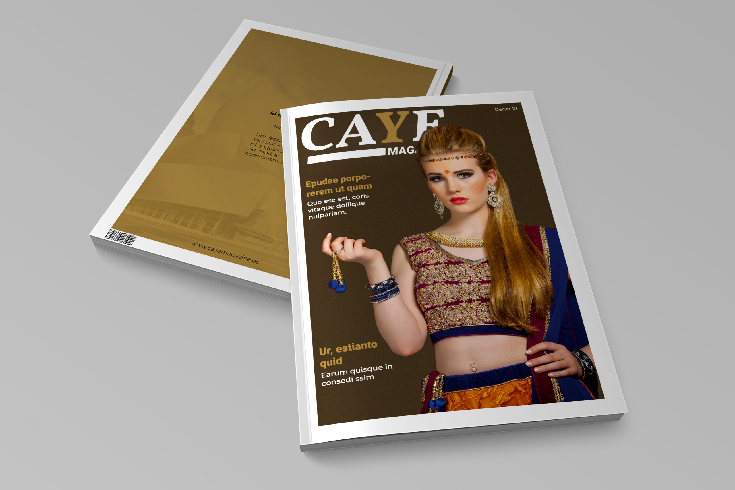 Mockup Revista Caye Magazine