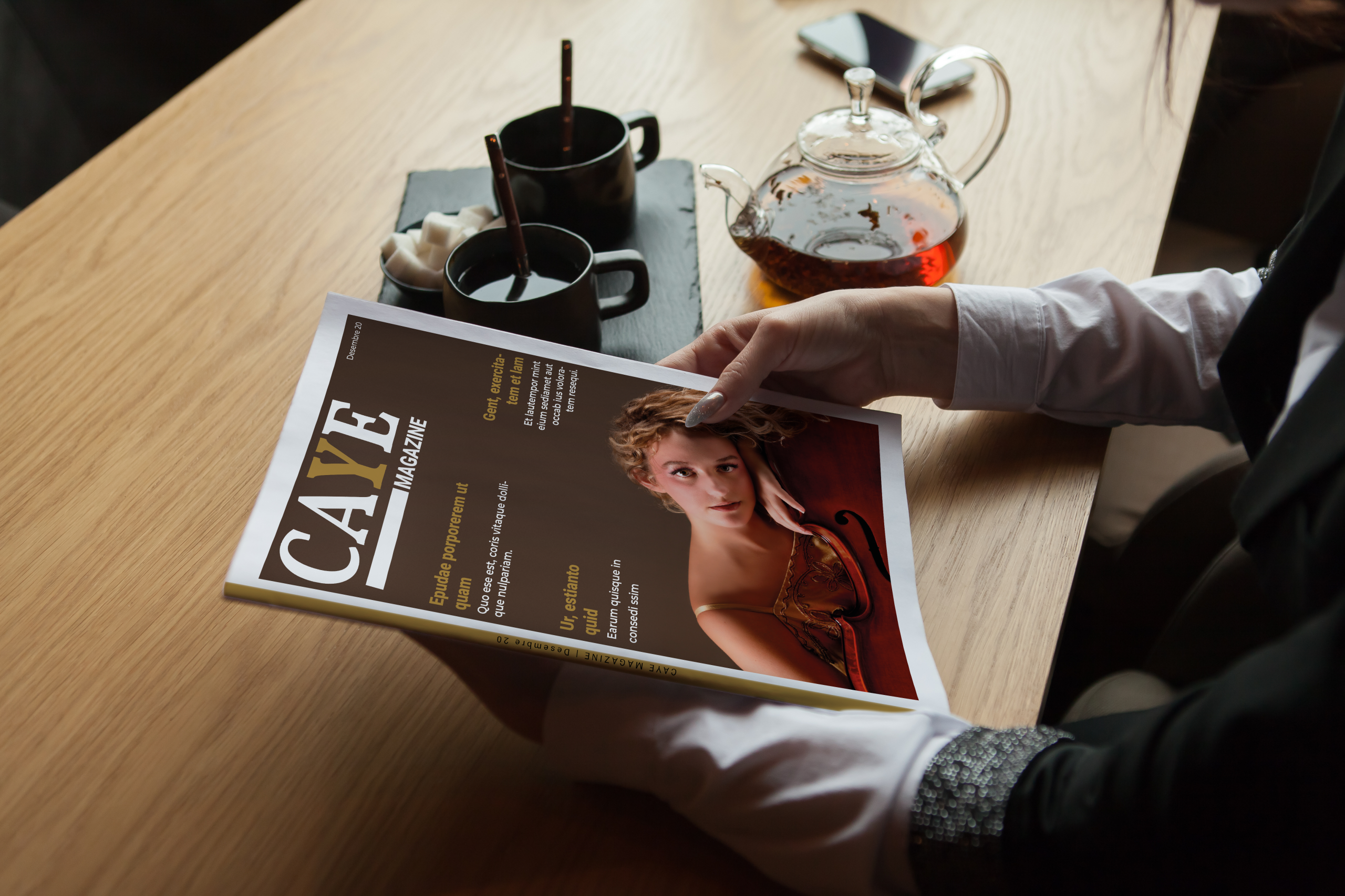 Mockup Revista Caye Magazine