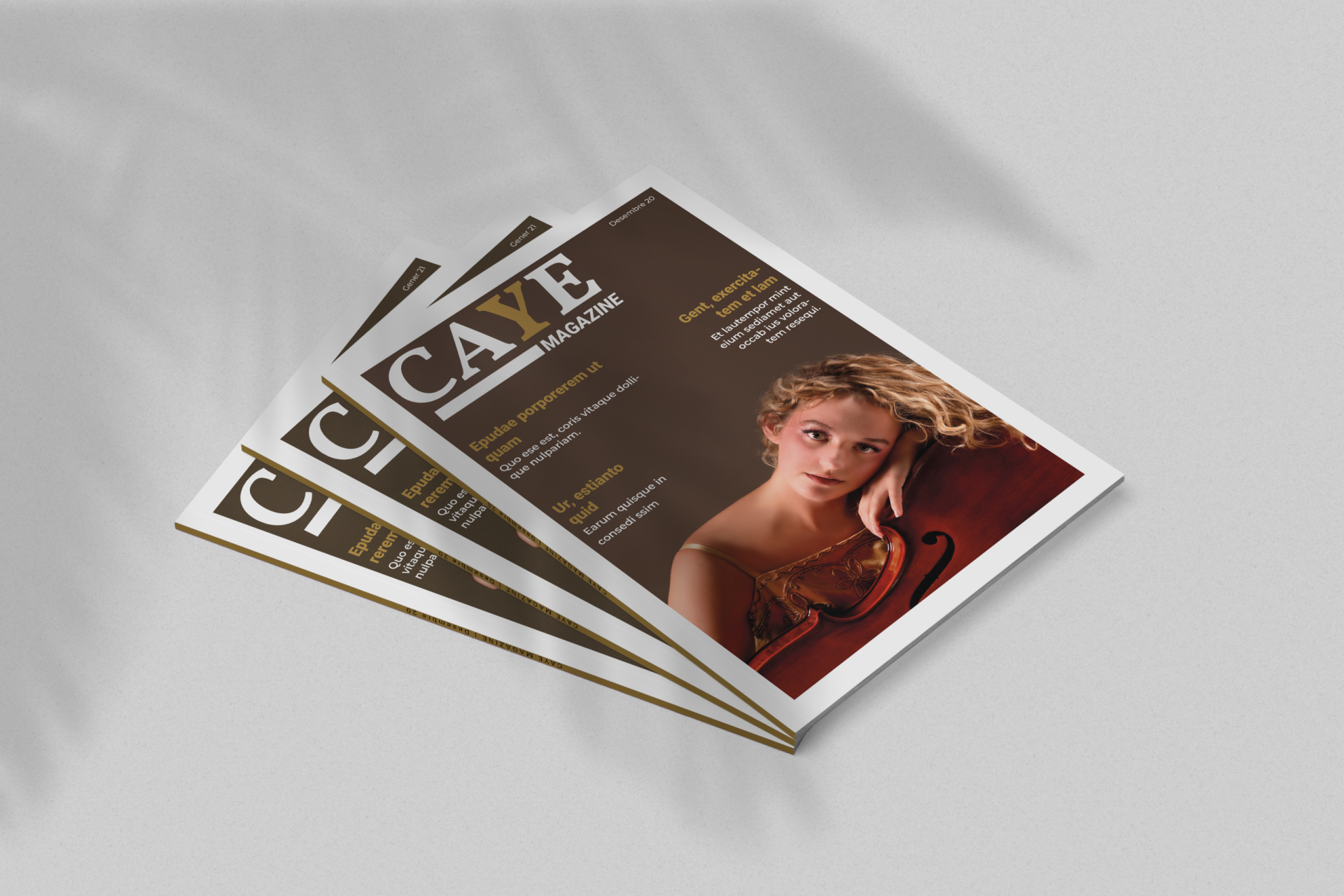 Mockup Revista Caye Magazine