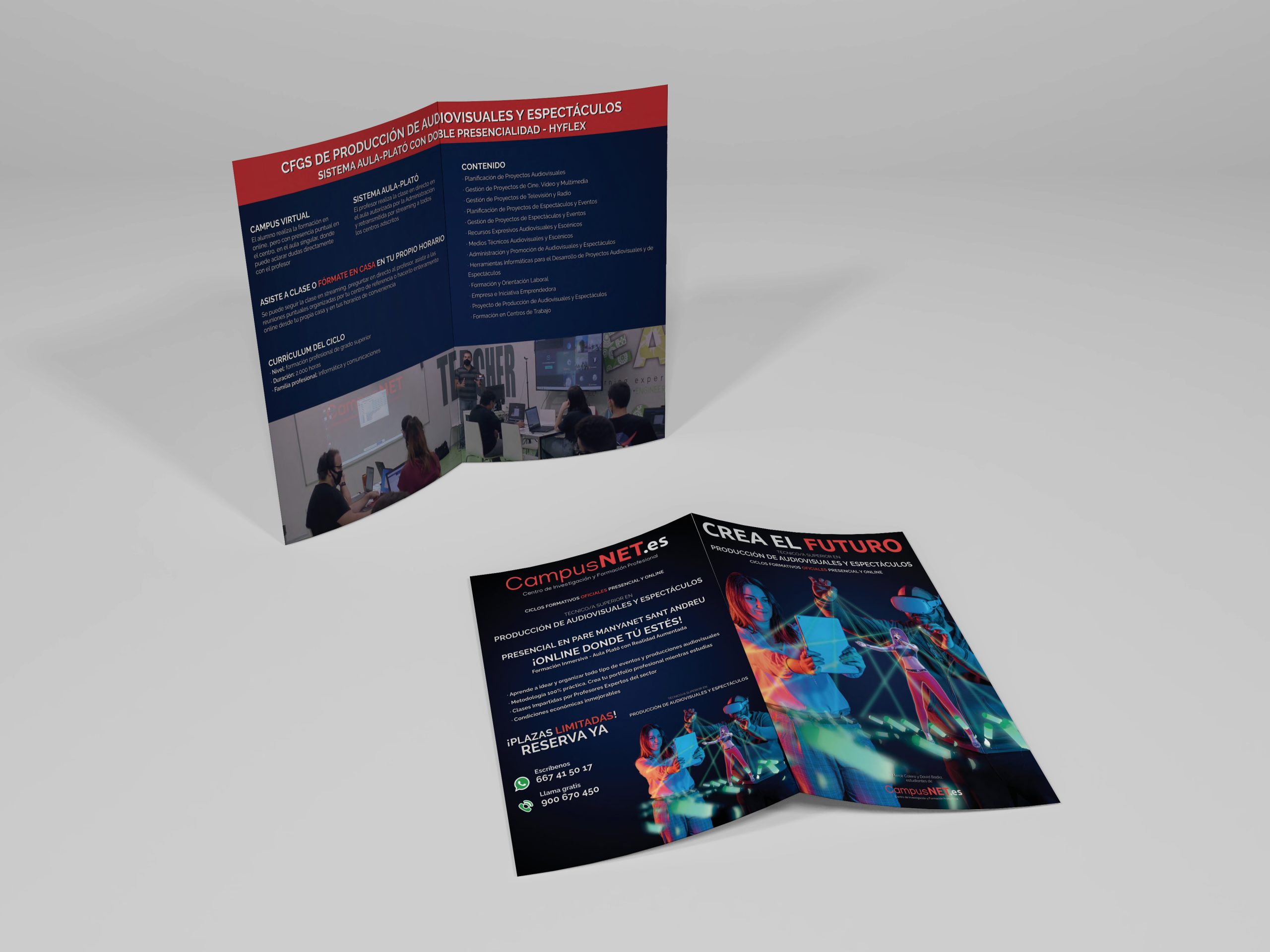 CampusNET.es Mockup díptico