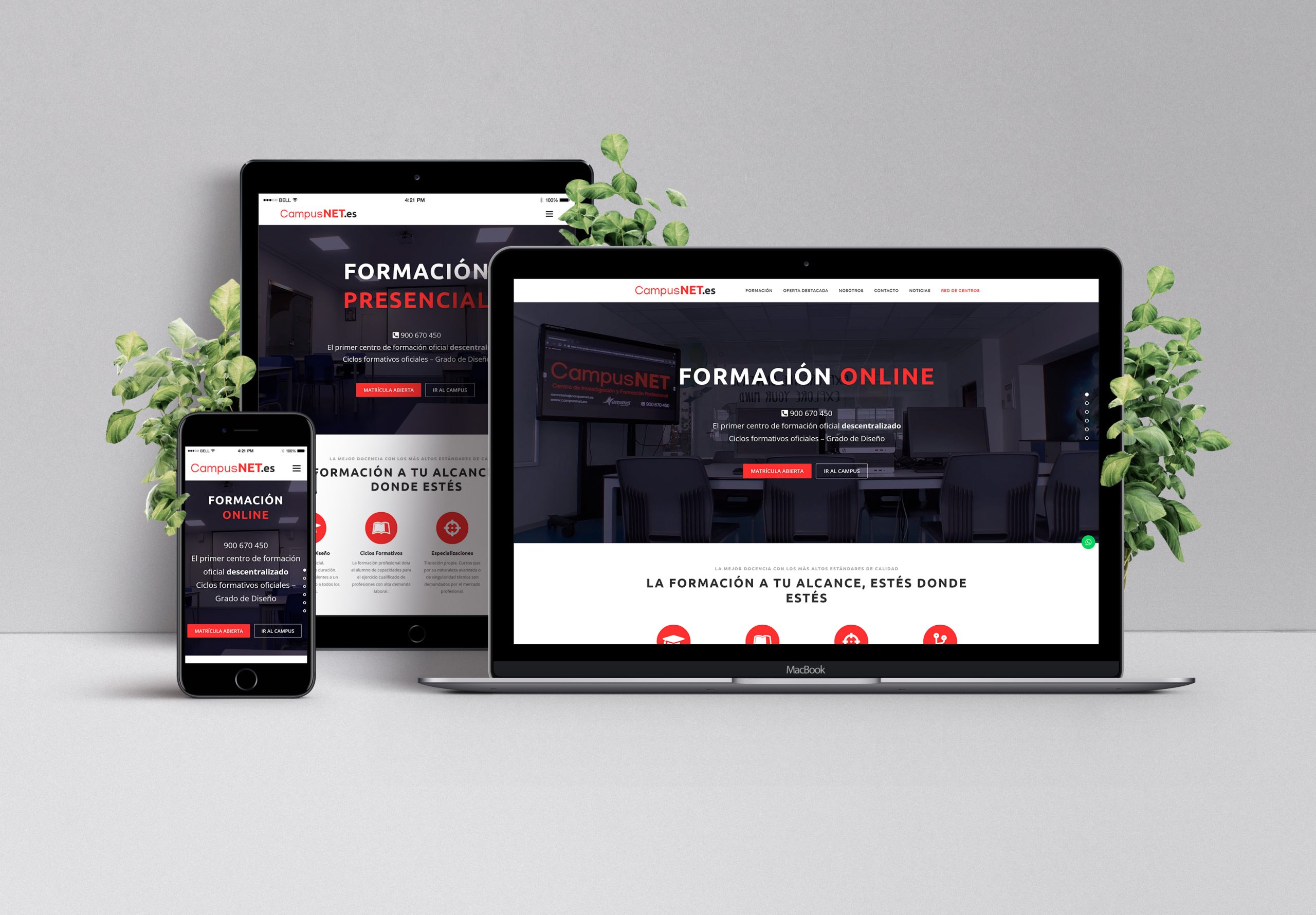 Mockup web CampusNET Responsive