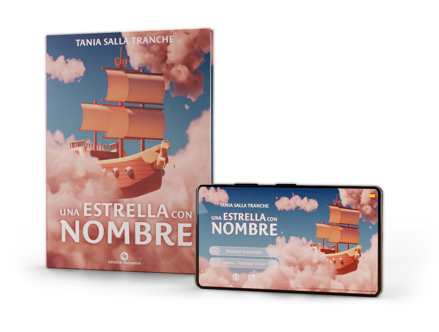 Mockup del Libro Una Estrella con Nombre y Aplicación