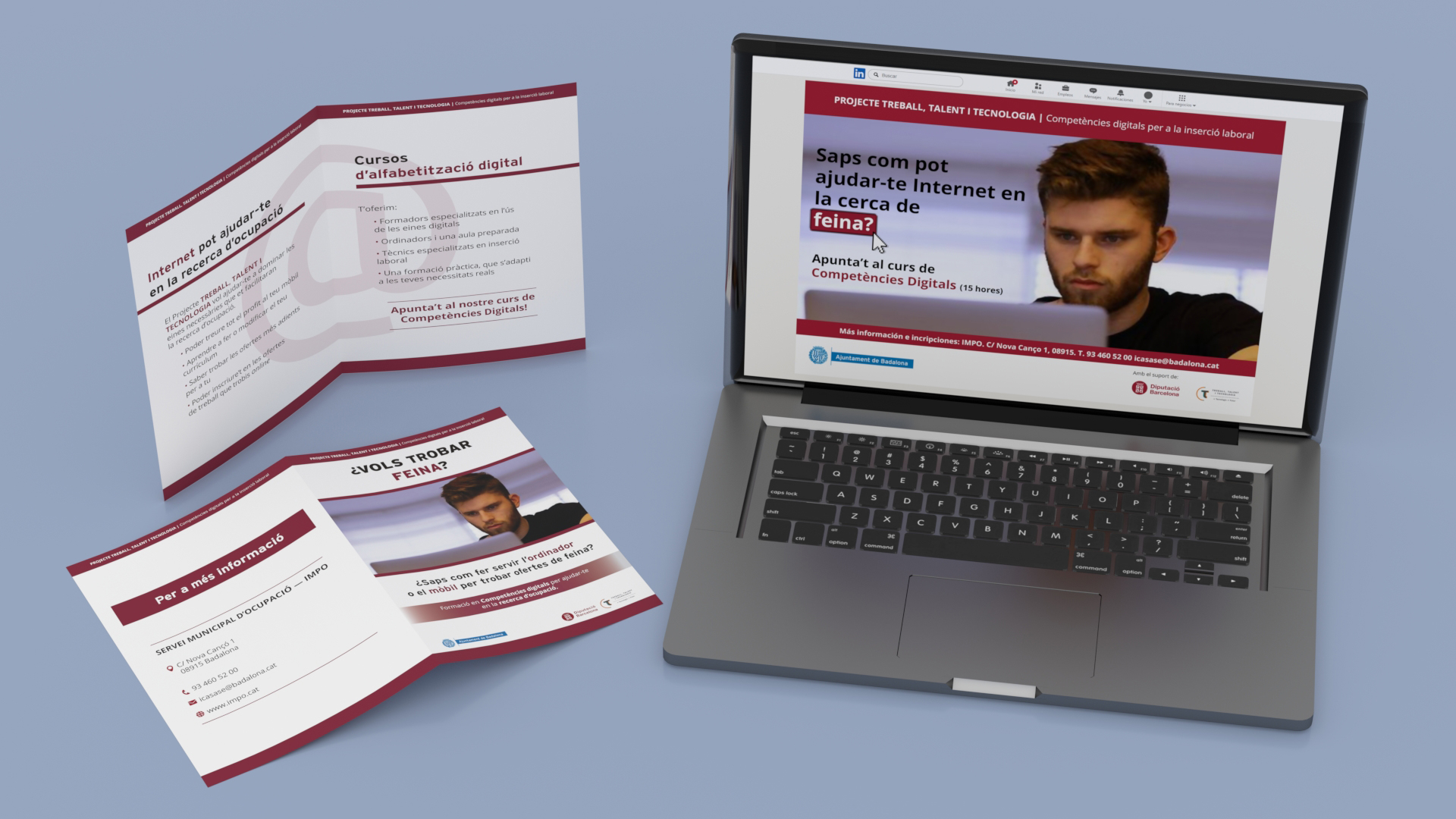 Mockup Aj. Badalona Post y díptico