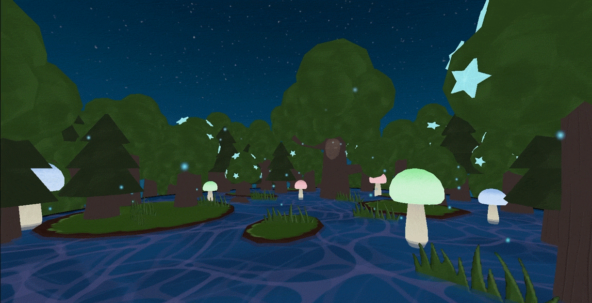 Muestra de Entorno de Realidad Virtual de la aplicación Una Estrella con Nombre