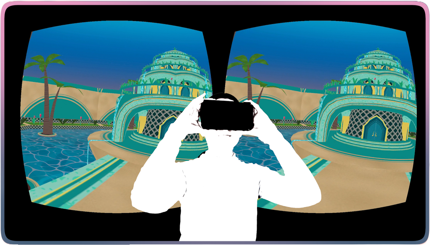 Muestra de Entorno de Realidad Virtual de la aplicación Una Estrella con Nombre